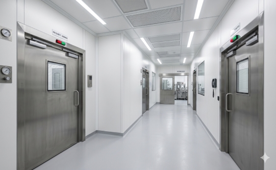 State-of-the-art pharmaceutical cleanroom built with robust Magnesium Oxide Rockwool panels