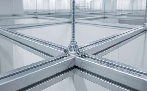 High-performance external HVAC system integrated onto a 20ft prefabricated modular laboratory infrastructure in America to control class 10000 clean room cost per square foot efficiency parameters