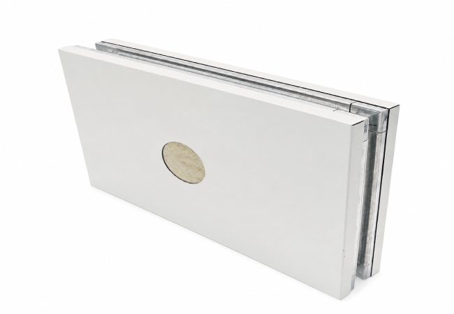 Real rockwool sandwich panel sample for cleanroom wall and ceiling deflection comparison